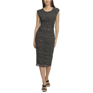 Dkny Womens  Print Mesh Dress